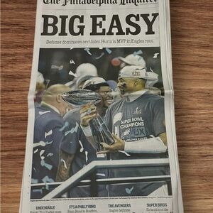 Philadelphia Inquirer Eagles Super Bowl Win Champions LIX 59 2/10/25